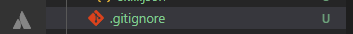 A screenshot showing the .gitignore file has been updated