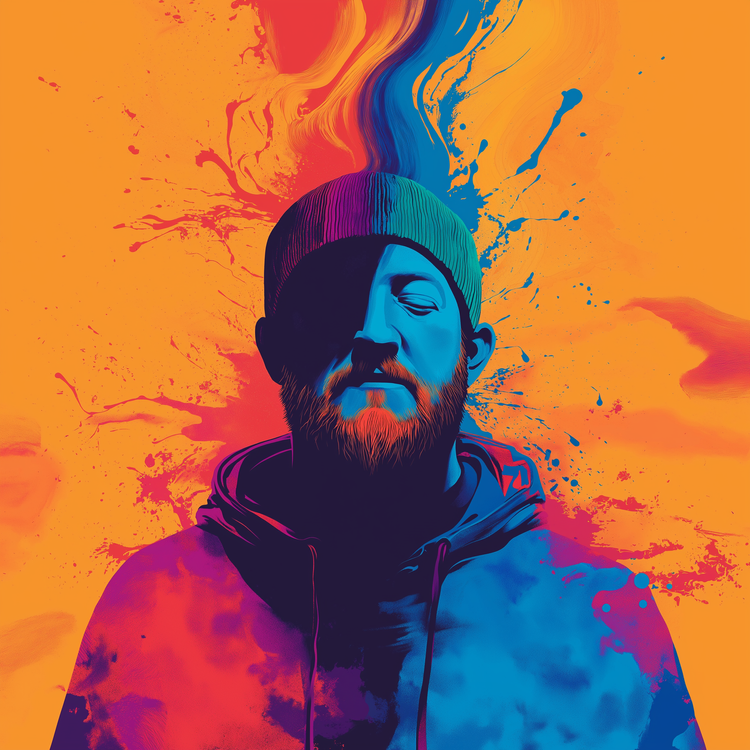 A playlist cover image generated in MidJourney.